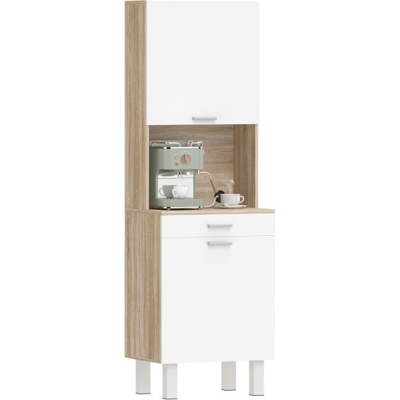 Buffet retro avec quatre portes, deux tiroirs et etag¨¨res reglables pour cuisine ou salle ¨¤ manger