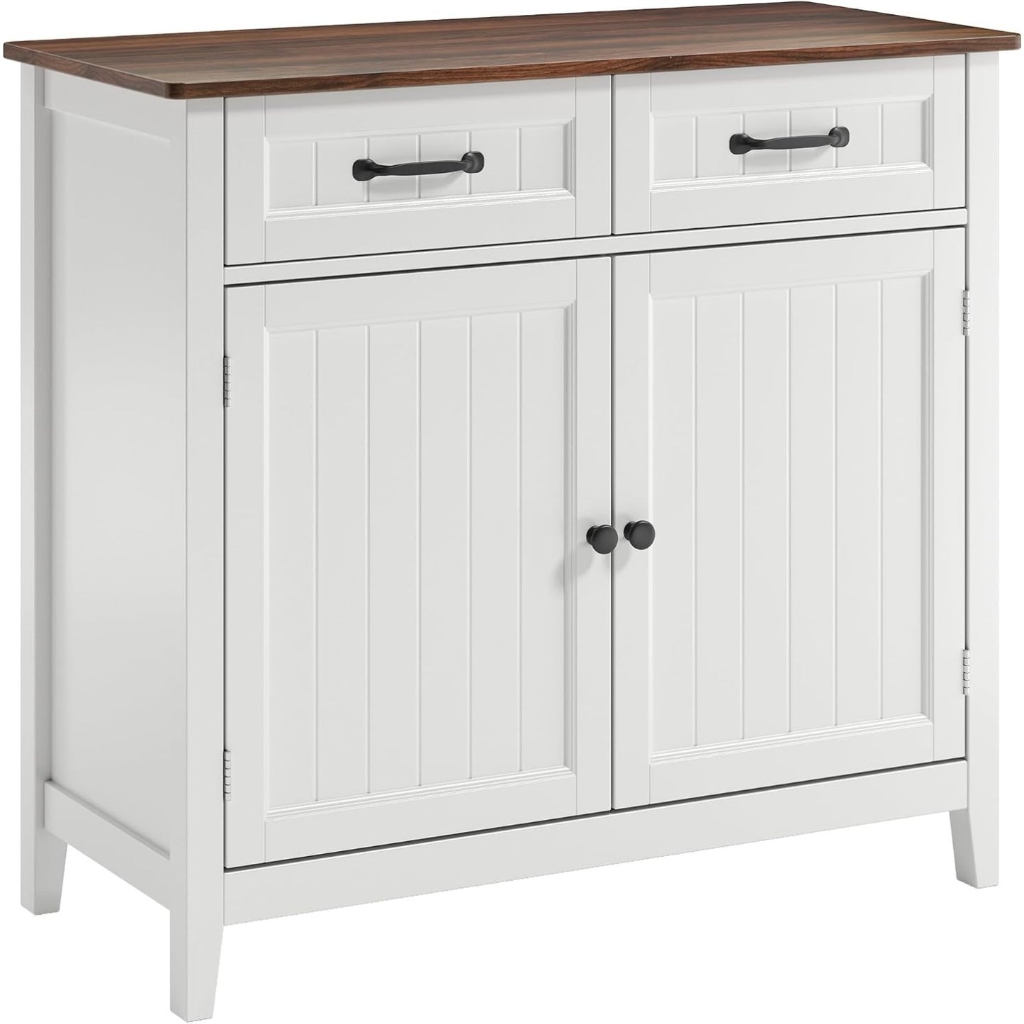 Buffet avec tiroir, portes et espace de rangement, meuble retro 40 x 90 x 80 cm